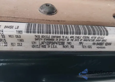 1999 Jeep Wrangler Se из США, поврежденный, VIN 1J4FY29P9XP472398